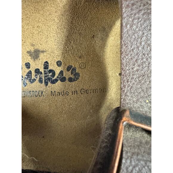 Birkenstock Sandals Men’s 9 Women’s 11 Brown Leather 42 Made in Germany Boho - Picture 6 of 8